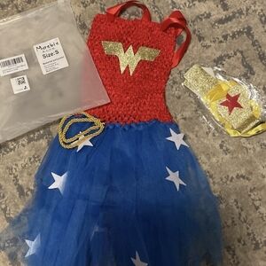 Wonder Woman Superhero Girls Dress Up Costume - Red and Blue